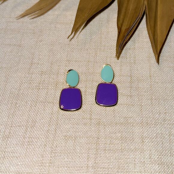 Boho geo earrings M515 - Picture 2 of 3